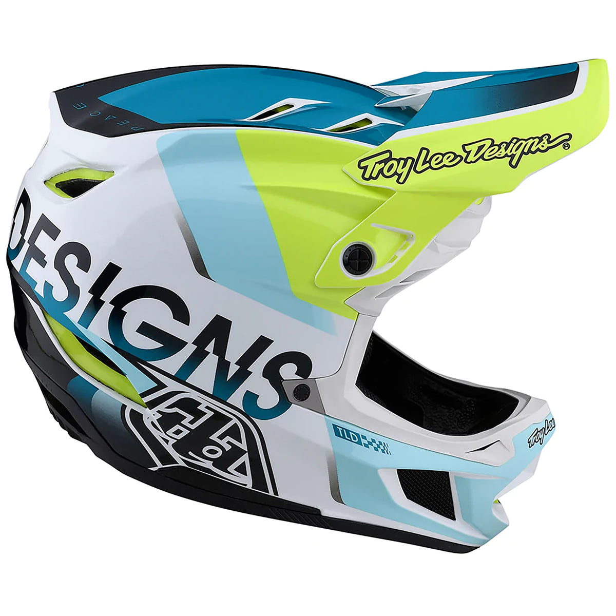 Troy Lee Designs D4 Composite Bike Helmet White/Green