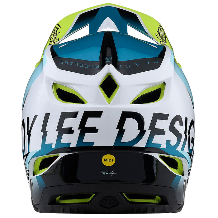 Troy Lee Designs D4 Composite Bike Helmet White/Green