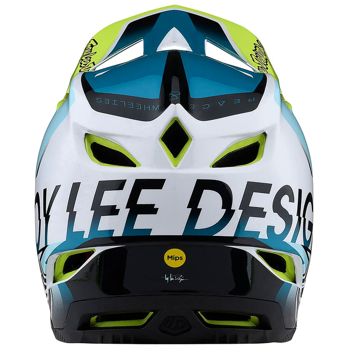 Troy Lee Designs D4 Composite Bike Helmet White/Green