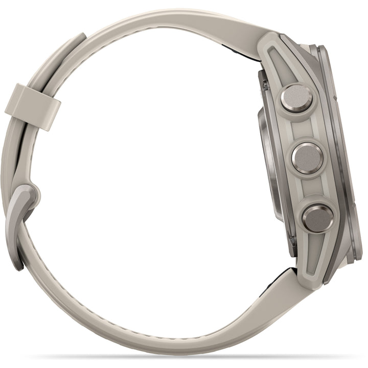 Garmin fenix 9 Smartwatch Titanium with Fog Gray Silicone Band