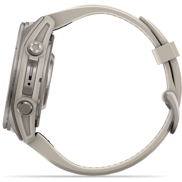Garmin fenix 9 Smartwatch Titanium with Fog Gray Silicone Band