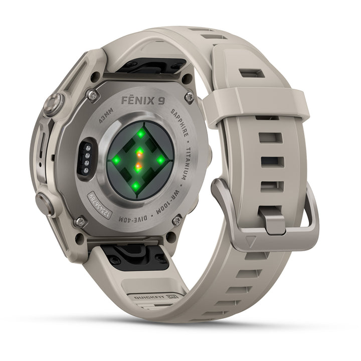 Garmin fenix 9 Smartwatch Titanium with Fog Gray Silicone Band