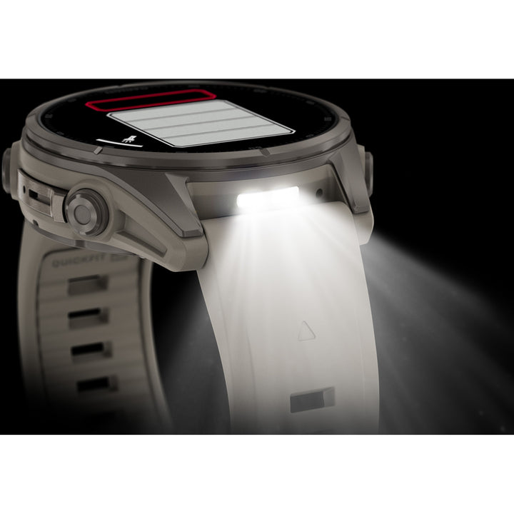Garmin fenix 9 Smartwatch Titanium with Fog Gray Silicone Band