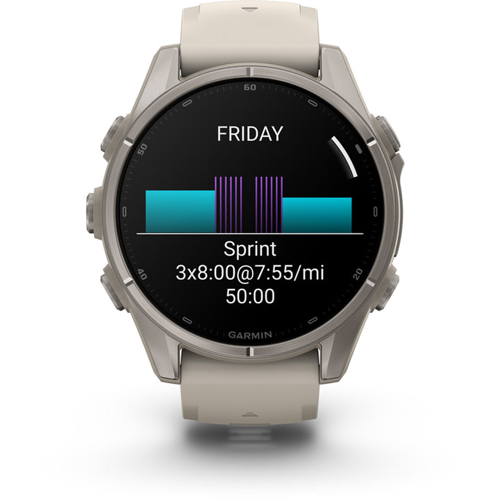 Garmin fenix 9 Smartwatch Titanium with Fog Gray Silicone Band