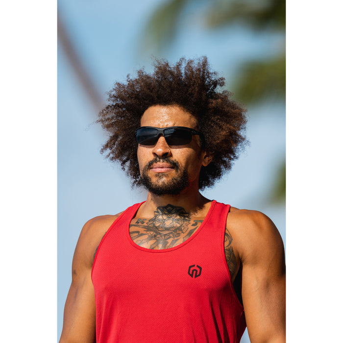 Tifosi Rivet Sunglasses Blackout/Smoke+AC Red+Clear