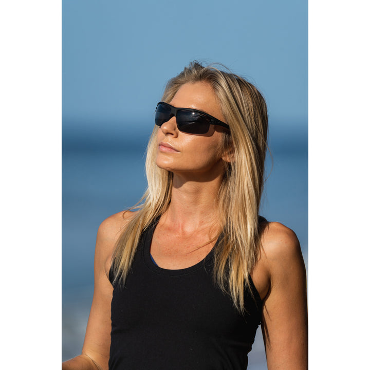 Tifosi Rivet Sunglasses Blackout/Smoke+AC Red+Clear