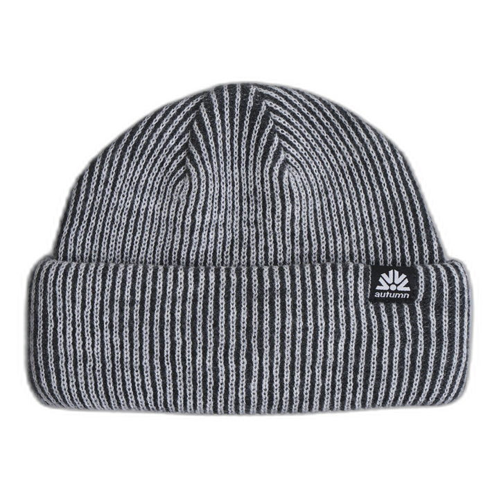 Autumn Cord Double Roll Beanie Charcoal
