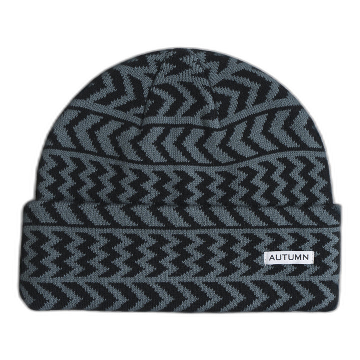 Autumn Chevron Beanie Slate