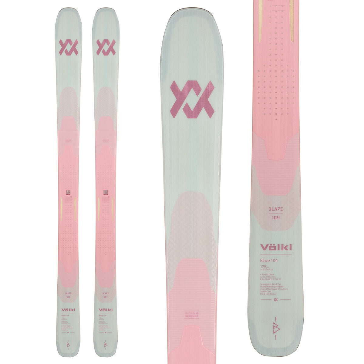 Völkl Blaze 104 Skis + Griffon 13 Demo Ski Bindings 2025