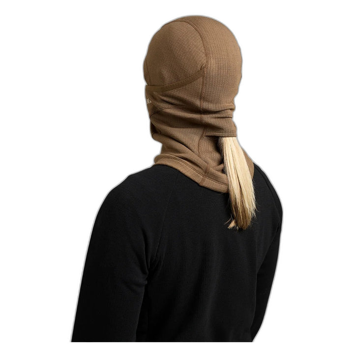 Le Bent Heavyweight Grid Fleece Balaclava Cocoa
