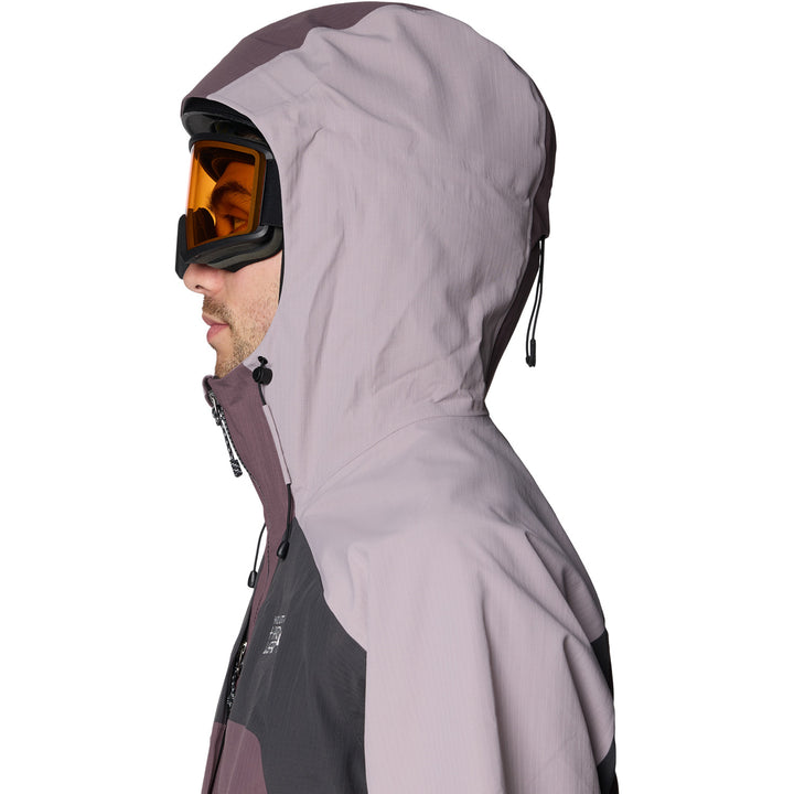 Mountain Hardwear Warp Factor™ 3L Hooded Jacket - Men's Purple Sage/Mystic Purple/Shark