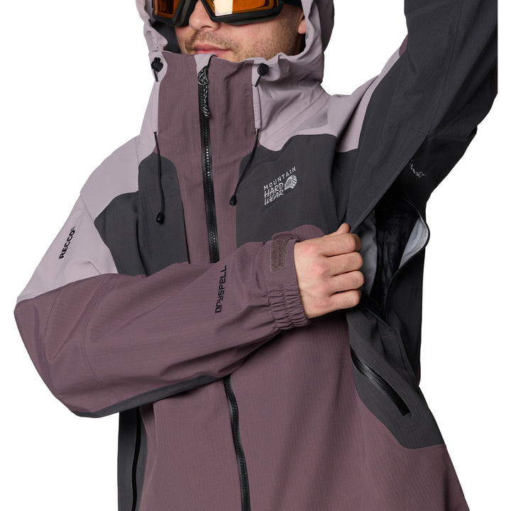 Mountain Hardwear Warp Factor™ 3L Hooded Jacket - Men's Purple Sage/Mystic Purple/Shark