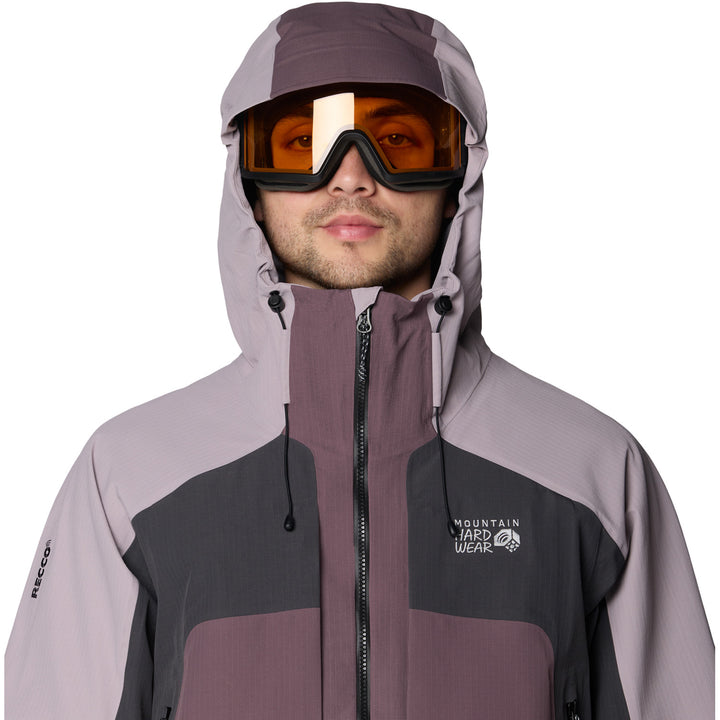 Mountain Hardwear Warp Factor™ 3L Hooded Jacket - Men's Purple Sage/Mystic Purple/Shark
