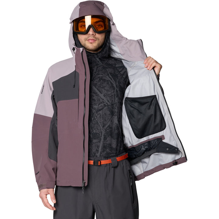 Mountain Hardwear Warp Factor™ 3L Hooded Jacket - Men's Purple Sage/Mystic Purple/Shark