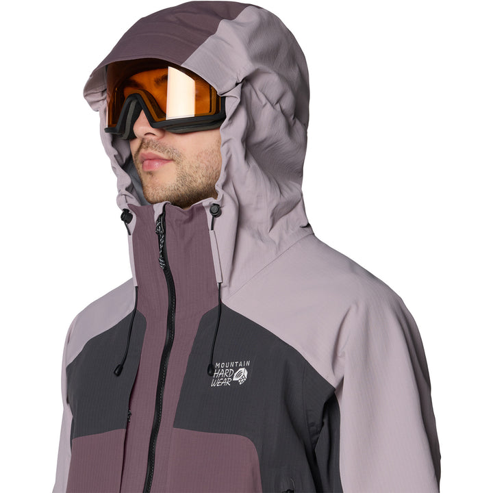 Mountain Hardwear Warp Factor™ 3L Hooded Jacket - Men's Purple Sage/Mystic Purple/Shark