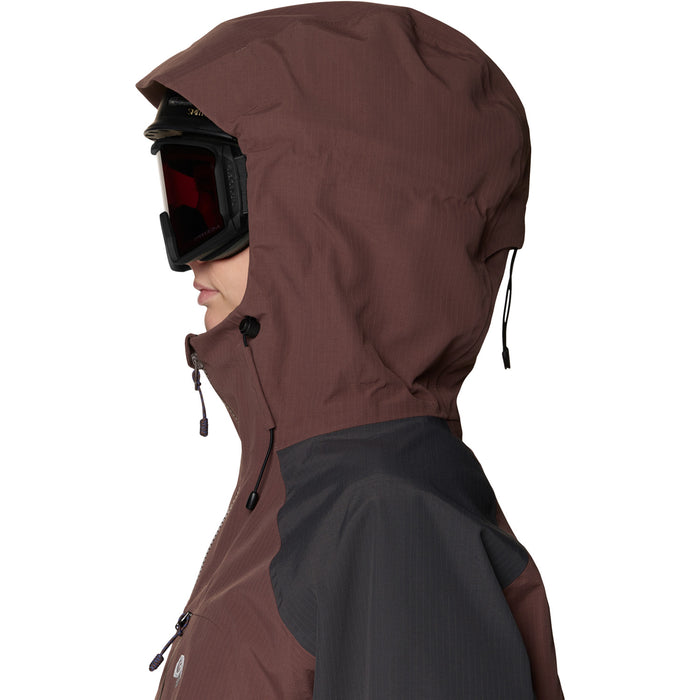 Mountain Hardwear Warp Factor™ 3L Hooded Jacket - Women's Carob/Shark
