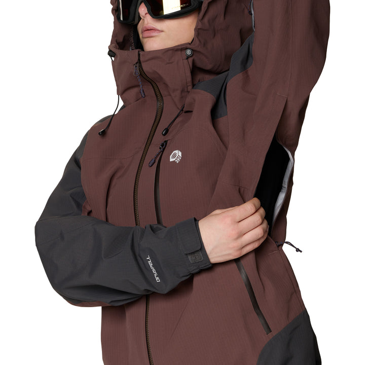 Mountain Hardwear Warp Factor™ 3L Hooded Jacket - Women's Carob/Shark