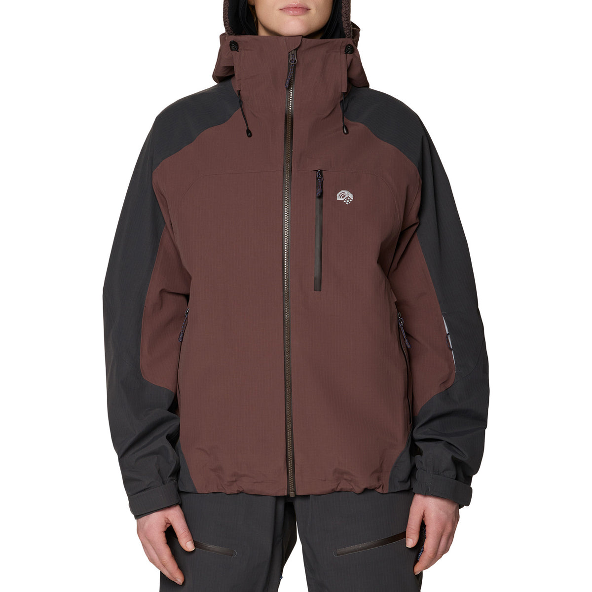 Mountain Hardwear Warp Factor™ 3L Hooded Jacket - Women's Carob/Shark