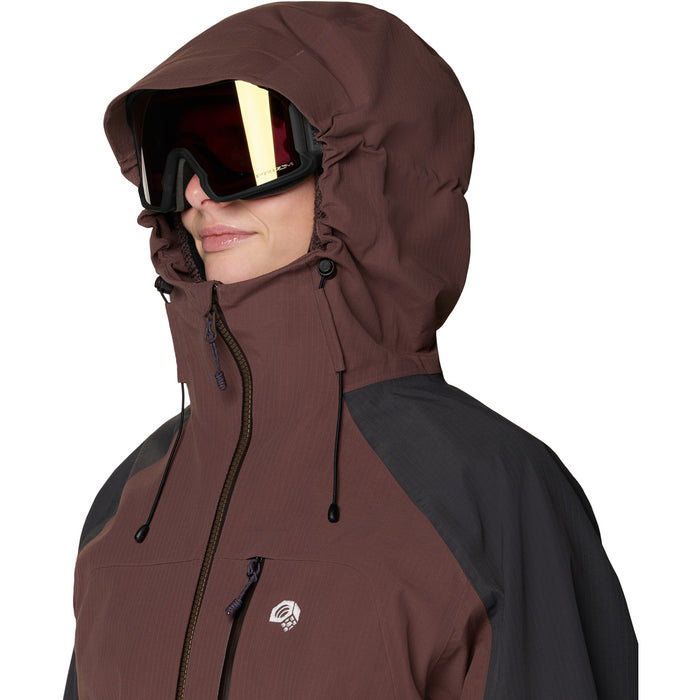 Mountain Hardwear Warp Factor™ 3L Hooded Jacket - Women's Carob/Shark