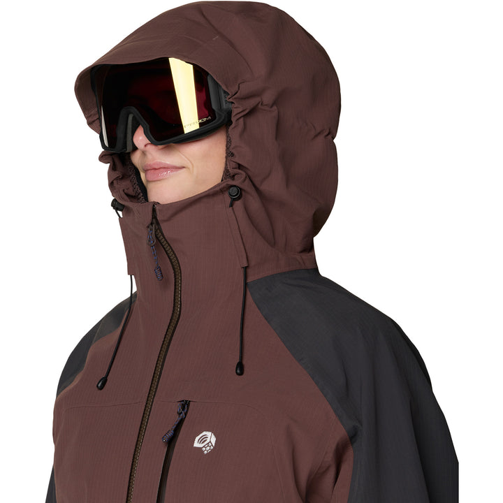 Mountain Hardwear Warp Factor™ 3L Hooded Jacket - Women's Carob/Shark