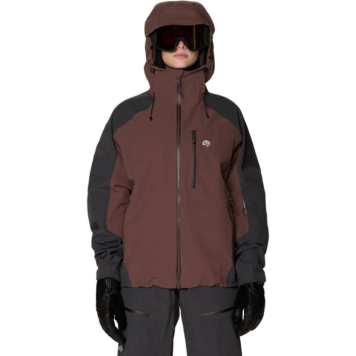 Mountain Hardwear Warp Factor™ 3L Hooded Jacket - Women's Carob/Shark