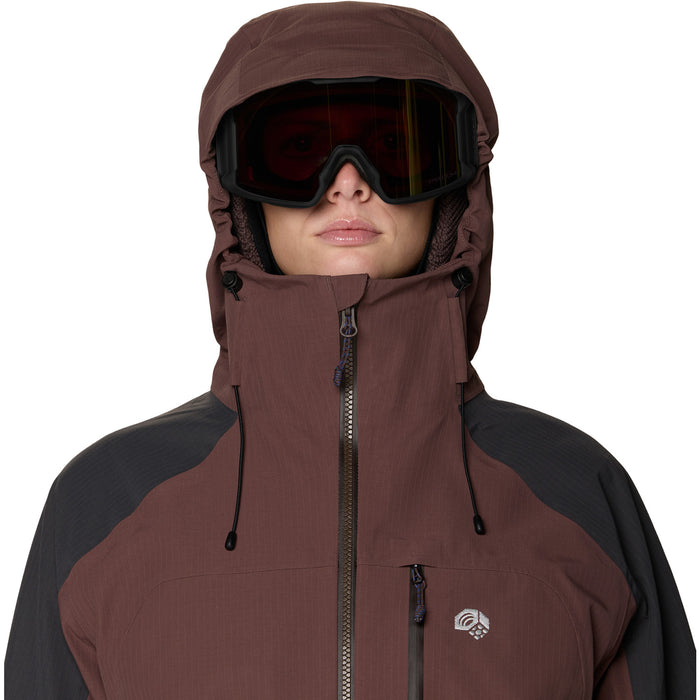 Mountain Hardwear Warp Factor™ 3L Hooded Jacket - Women's Carob/Shark