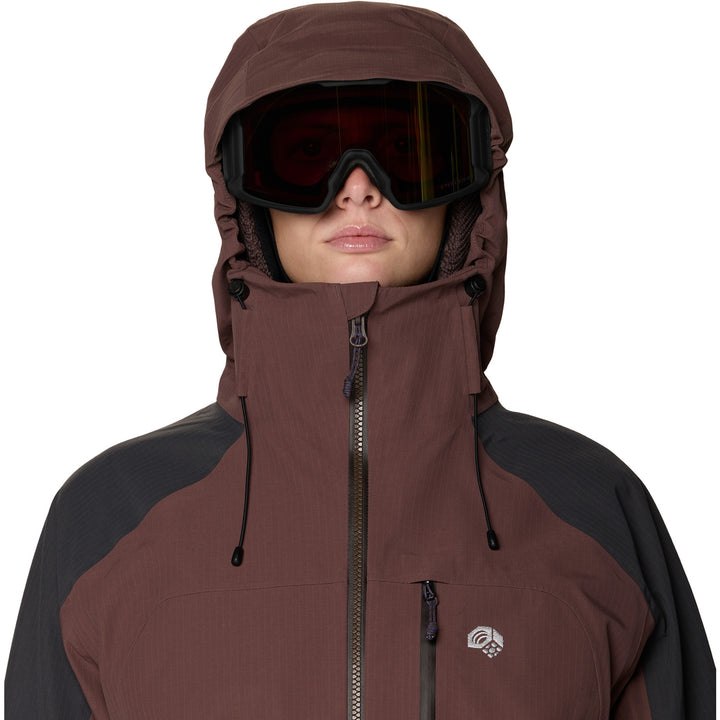 Mountain Hardwear Warp Factor™ 3L Hooded Jacket - Women's Carob/Shark