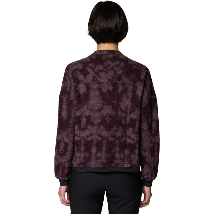 Mountain Hardwear Summit Grid™ Big Grid Crew - Women's Deep Mulberry Shadowdye Print