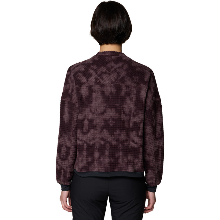 Mountain Hardwear Summit Grid™ Big Grid Crew - Women's Deep Mulberry Shadowdye Print