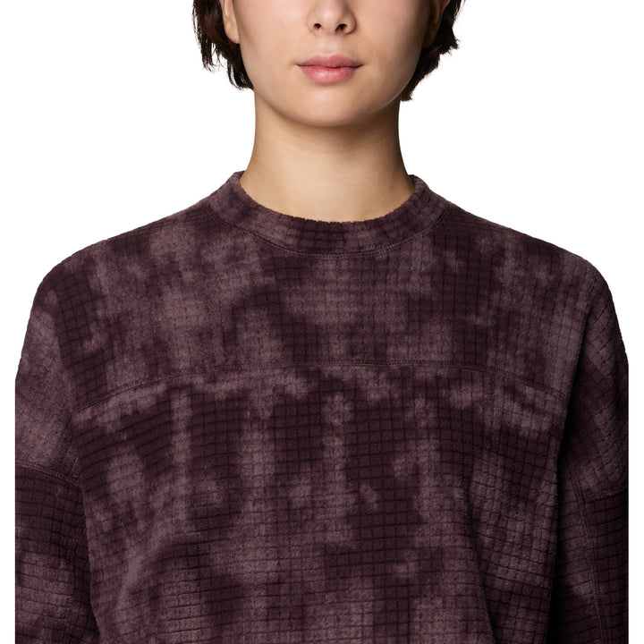 Mountain Hardwear Summit Grid™ Big Grid Crew - Women's Deep Mulberry Shadowdye Print