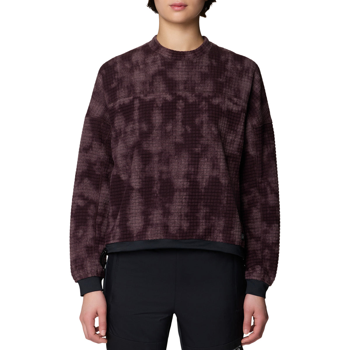 Mountain Hardwear Summit Grid™ Big Grid Crew - Women's Deep Mulberry Shadowdye Print