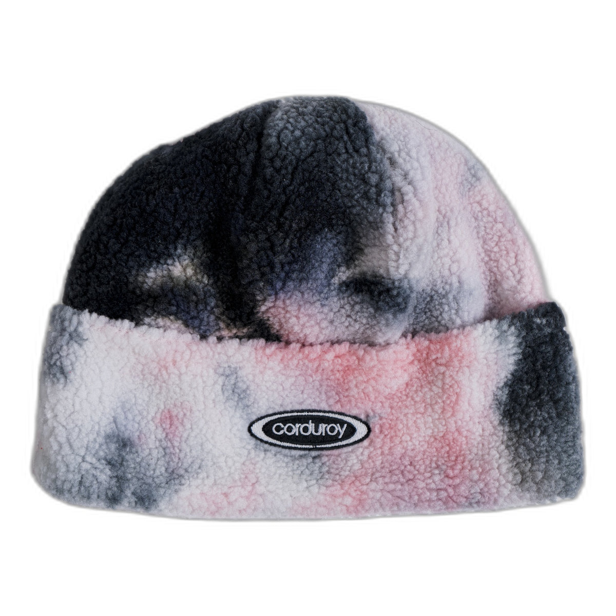Corduroy Fleece Beanie Black