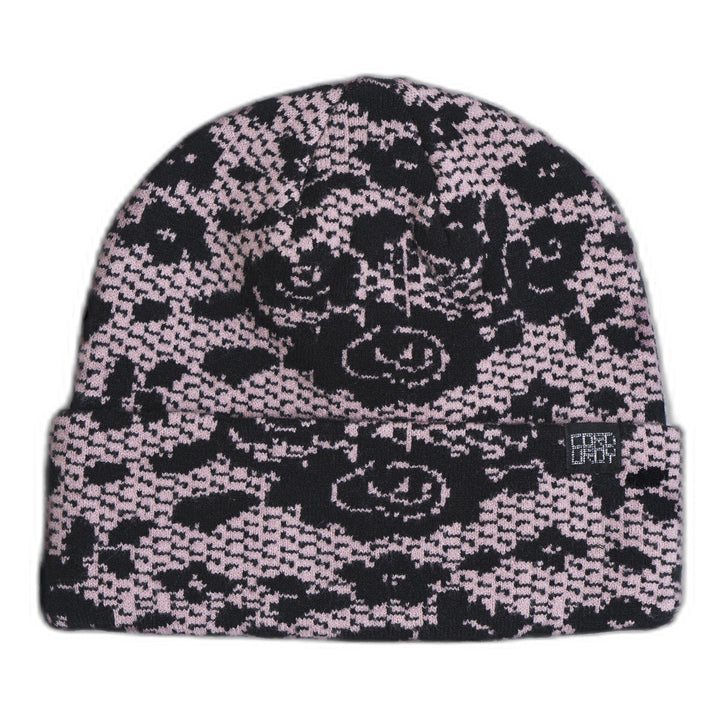 Corduroy Lace Beanie Pink