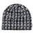 Corduroy Studs Skully Beanie Black