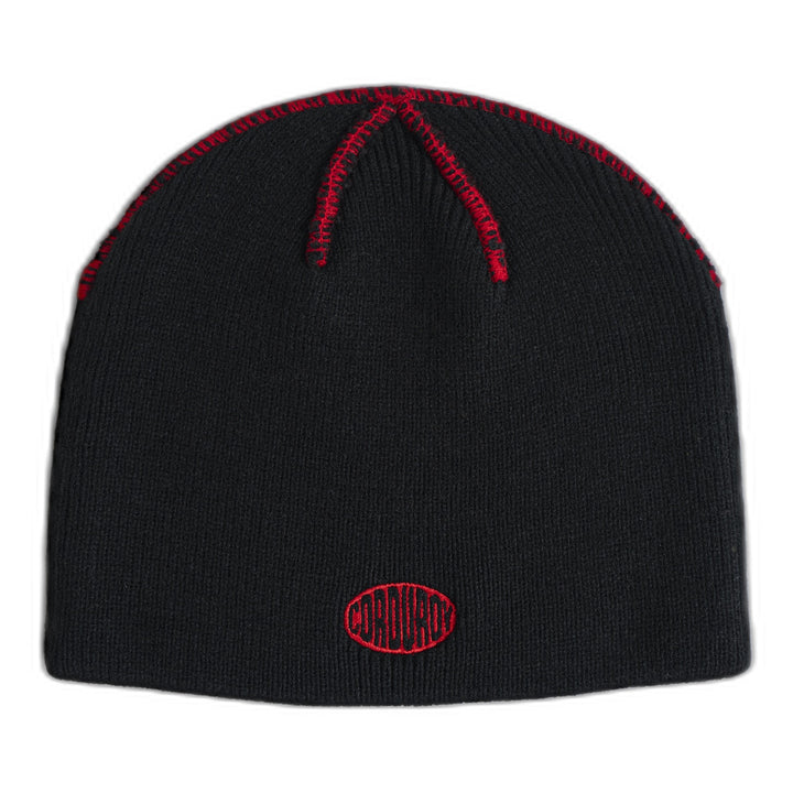 Corduroy Brand Skully Beanie Black