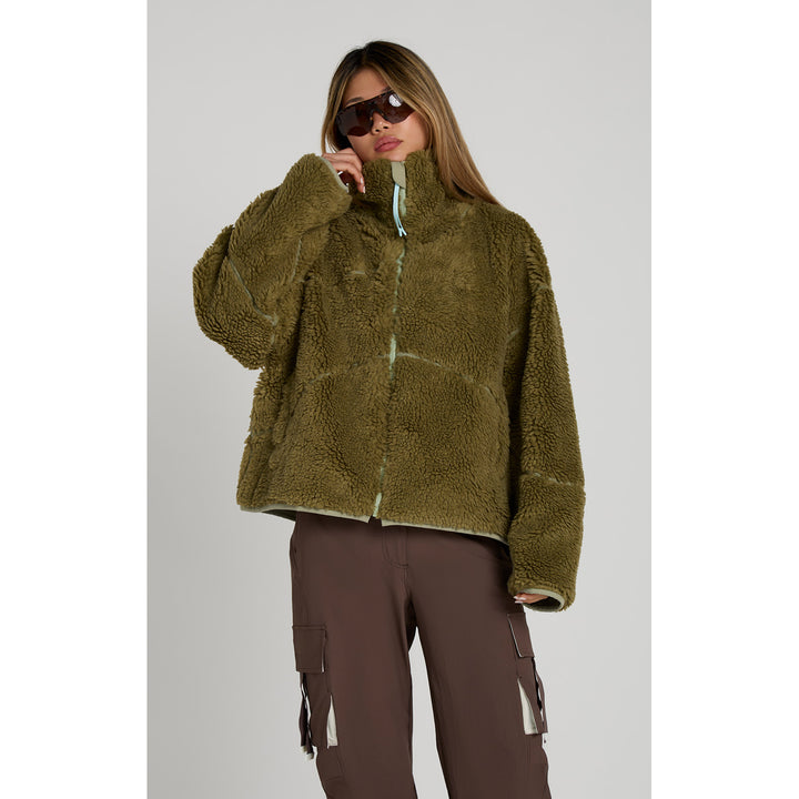 Seniq Wooluxe Fleece Full Zip Up - Women's Matcha