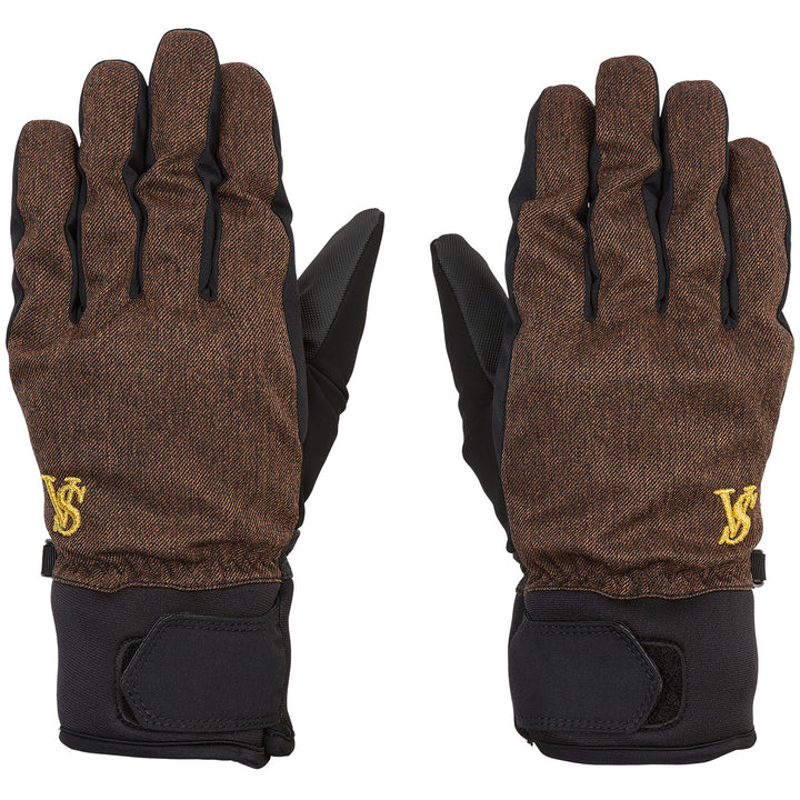 Volcom V. Co Crail Gloves Brown Denim