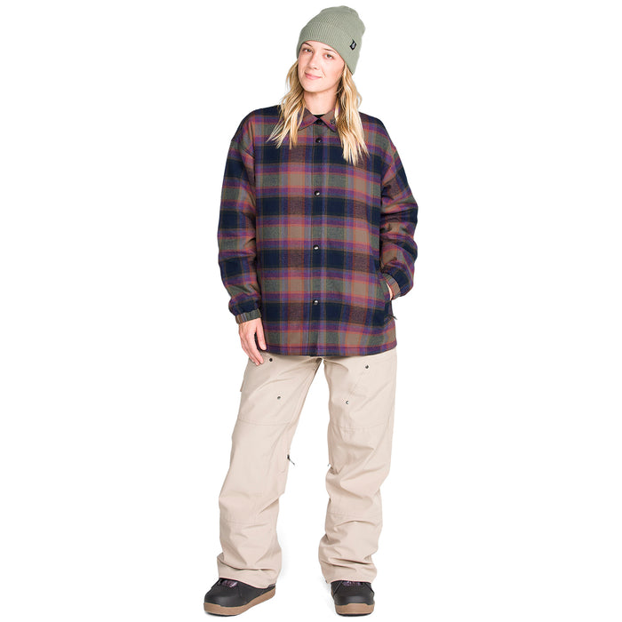 Volcom Insulated Riding Flannel Jacket - Women's Light Green
