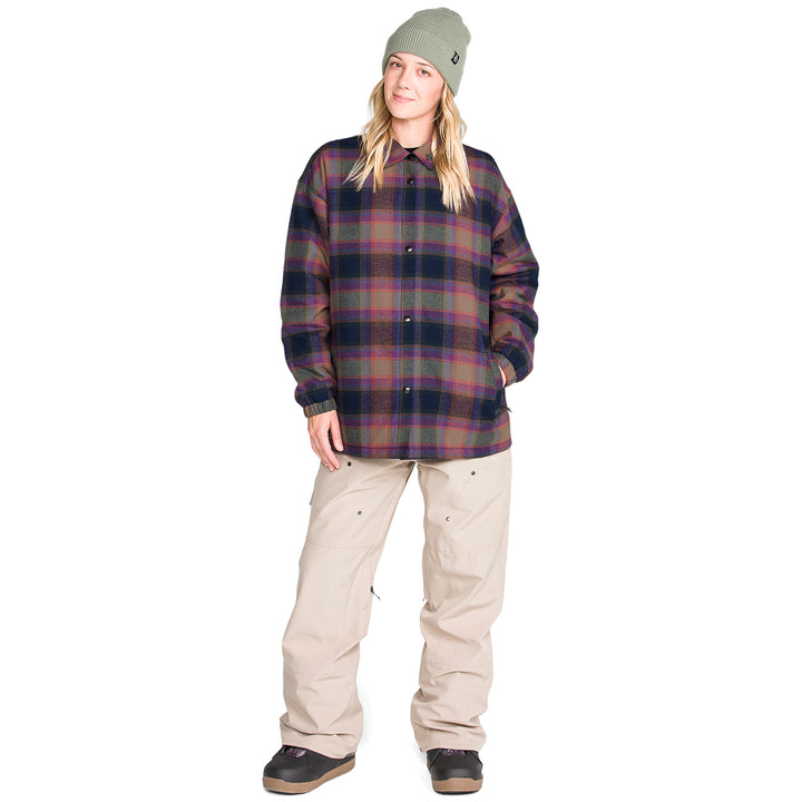 Volcom Insulated Riding Flannel Jacket - Women's Light Green