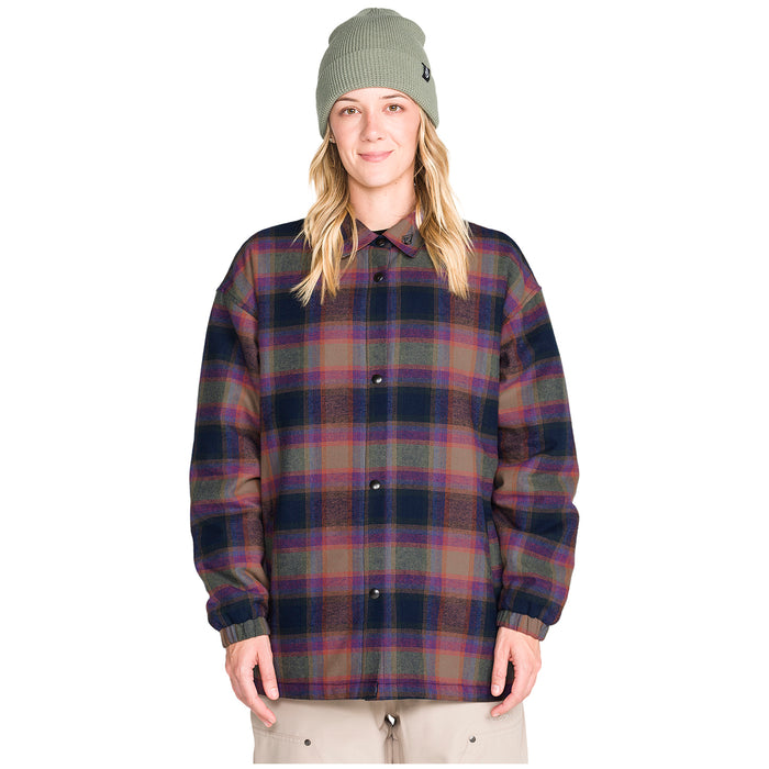 Volcom Insulated Riding Flannel Jacket - Women's Light Green