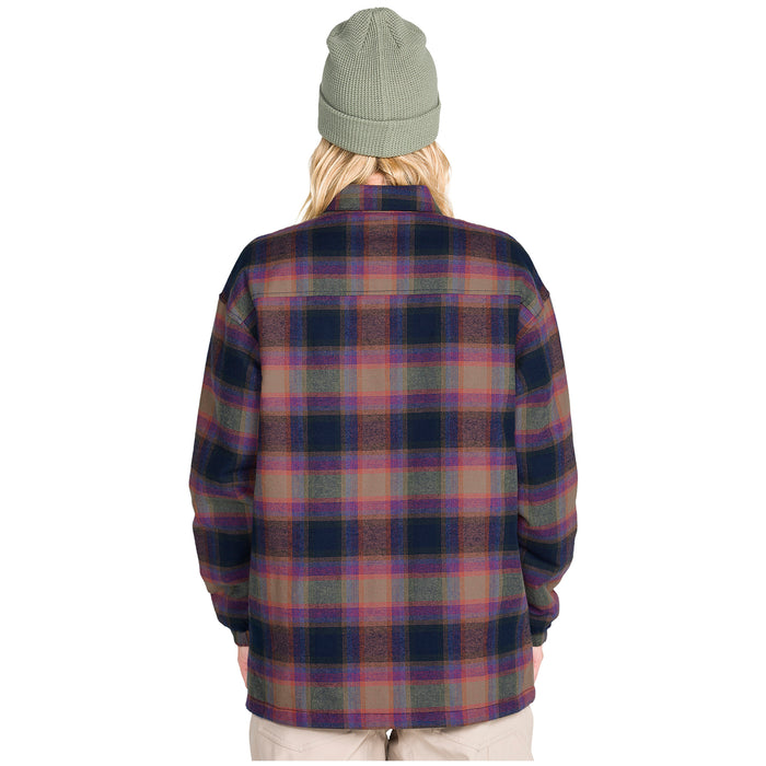 Volcom Insulated Riding Flannel Jacket - Women's Light Green