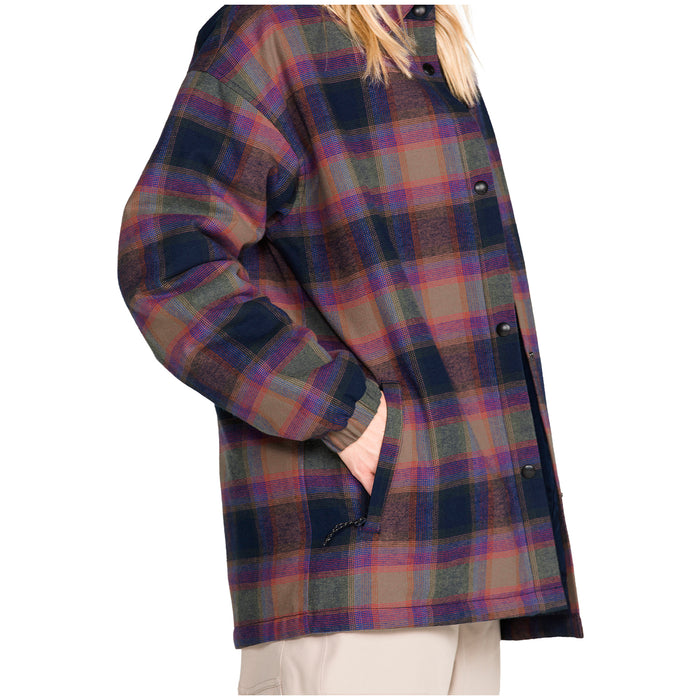 Volcom Insulated Riding Flannel Jacket - Women's Light Green