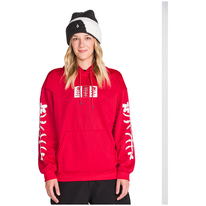 Volcom Essential Hydro Hoodie - Women's Bright Cherry