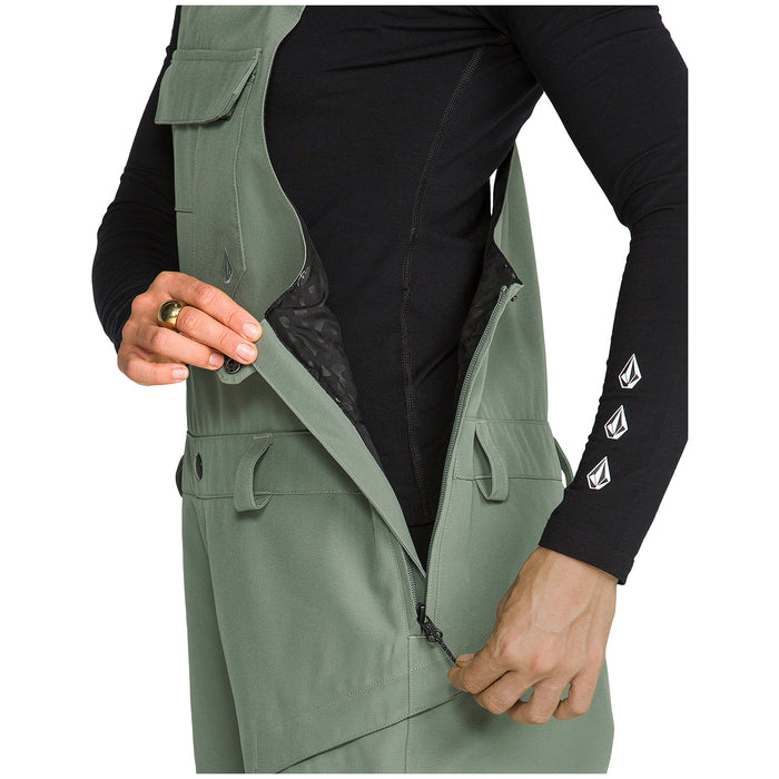 Volcom Creston 3D Stretch Bibs - Women's Light Green
