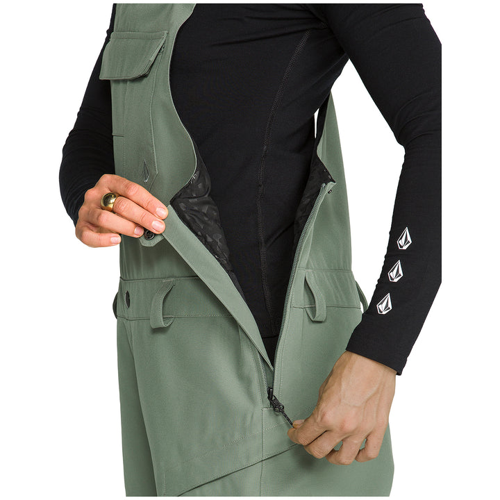 Volcom Creston 3D Stretch Bibs - Women's Light Green