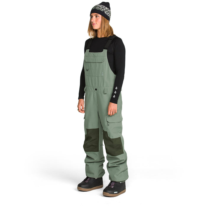 Volcom Creston 3D Stretch Bibs - Women's Light Green