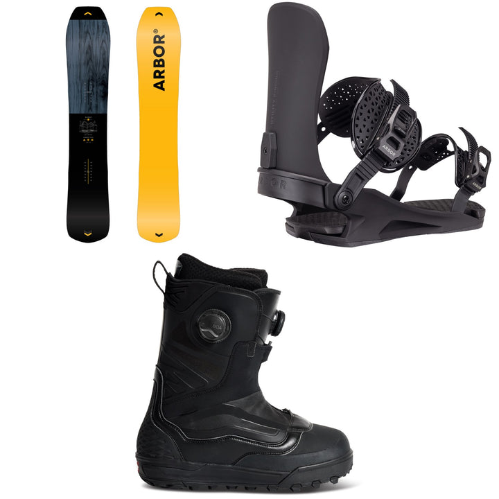 Arbor Carbon Coda Snowboard + Utility Snowboard Bindings + Vans Verse Snowboard Boots 2027