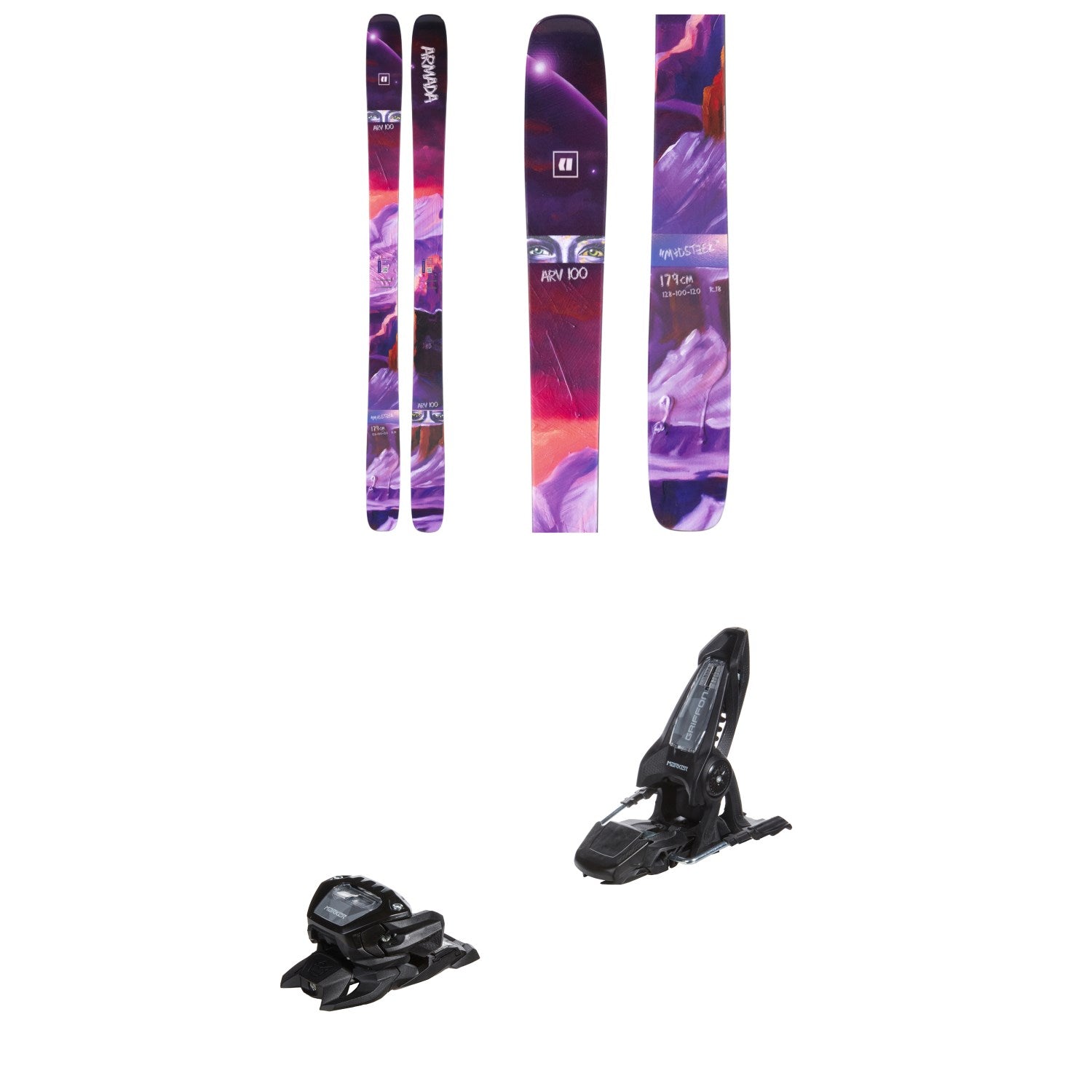 Armada ARV 100 Skis + Marker Griffon 13 ID Ski Bindings 2026 – evo