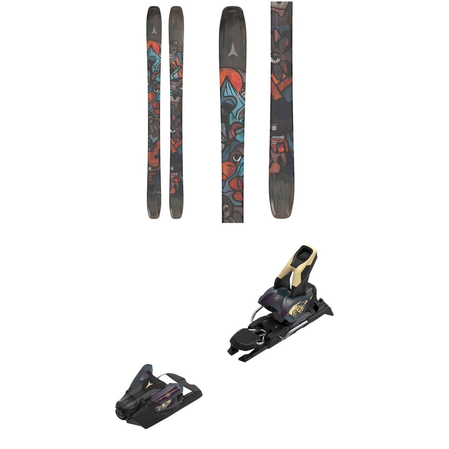 Atomic Bent 100 Skis + Atomic Strive 12 GW Ski Bindings 2026 – evo