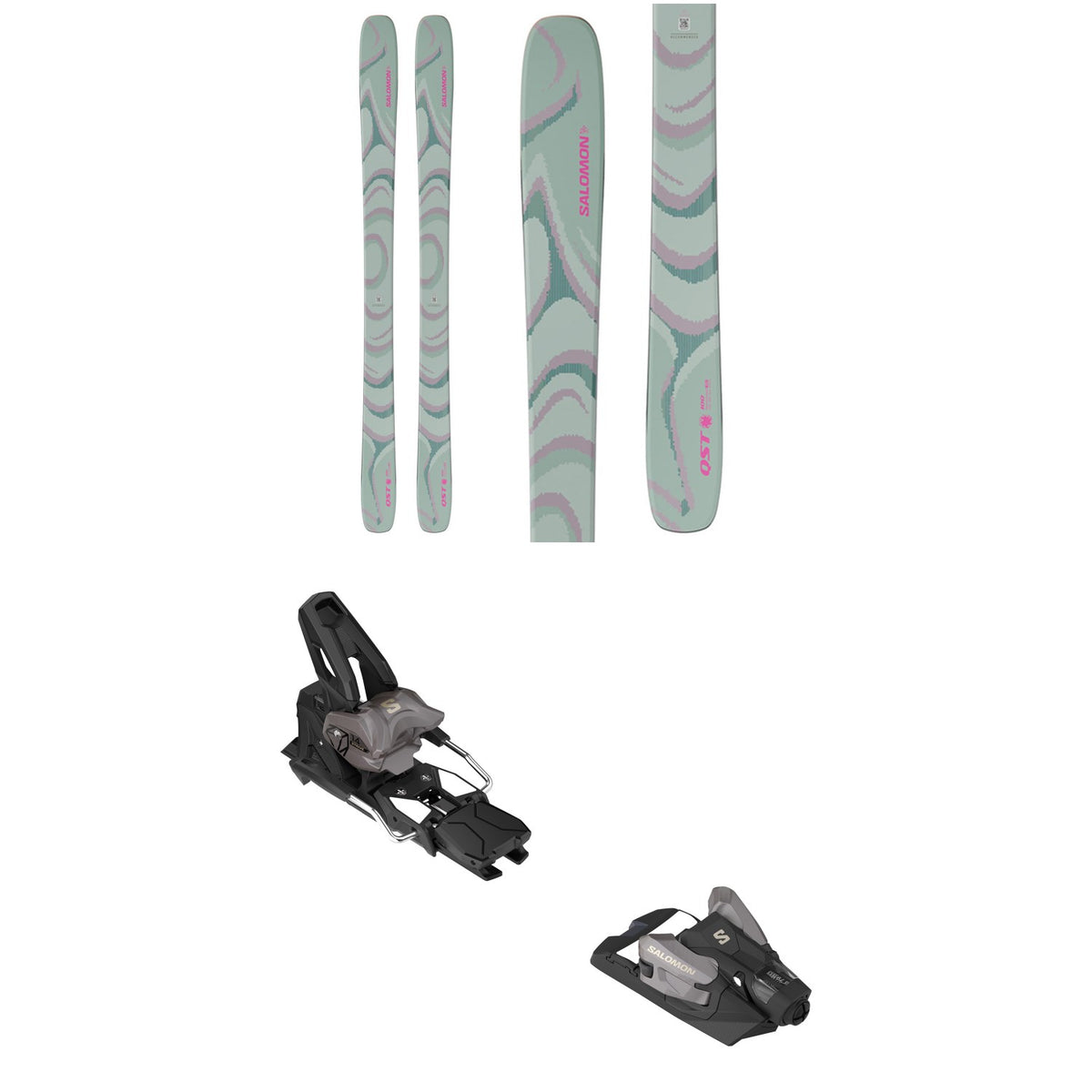 Salomon QST 100 Skis + Salomon Strive 14 GW Ski Bindings 2026